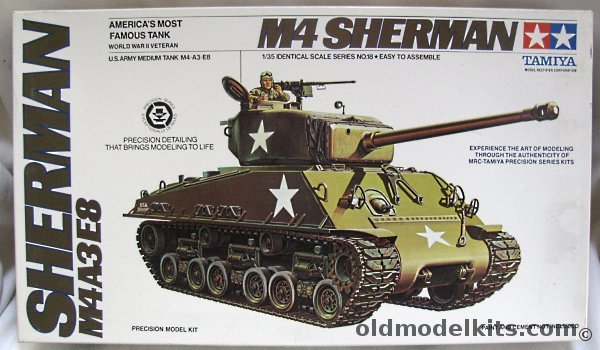Tamiya 1/35 M4-A3-E8 (M-4) Sherman Tank, MT118A plastic model kit